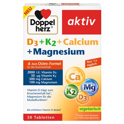 Doppelherz D3 K2 Calcium Magnesium Doppelherz