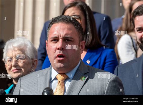 U S Representative Anthony D Esposito R NY Speaks During A Press