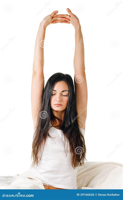 Brunette Morning Stock Photo Image Of Isolated Sleep