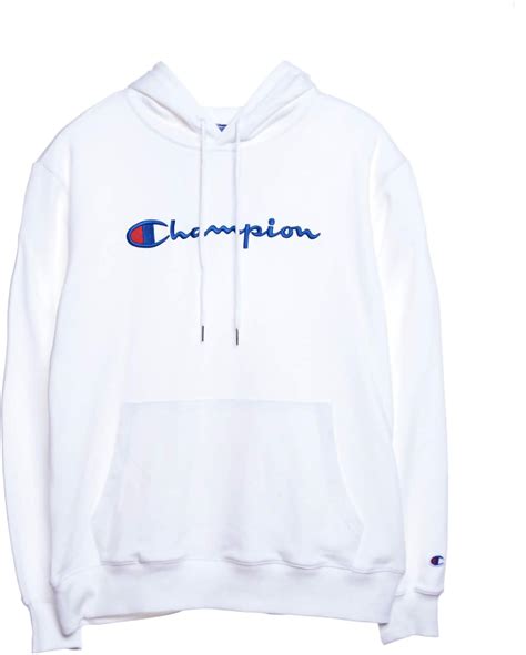 Buy Champion Logo Embroidery Long Sleeve Men Pullover Hoodies Pocket