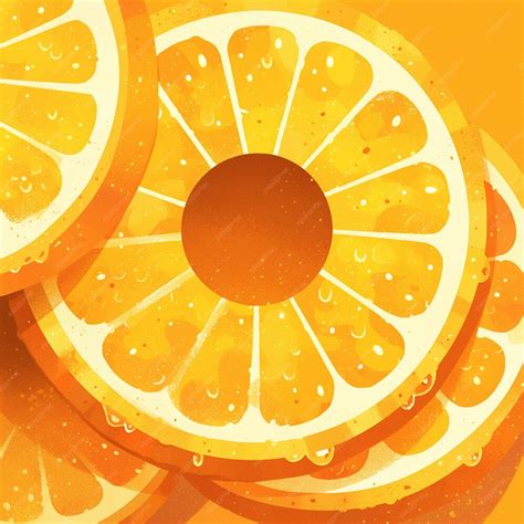 Premium Vector Peeled Orange Segments Arranged In Circle