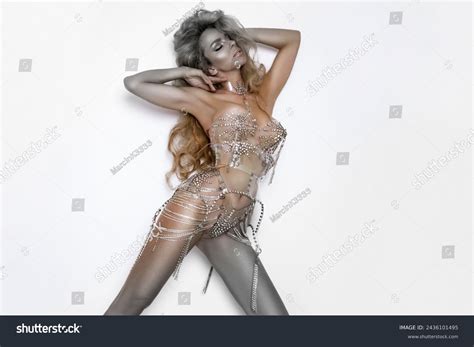 Sexy Blonde Model Transparent Vinyl Erotic Stock Photo 2436101495 Shutterstock