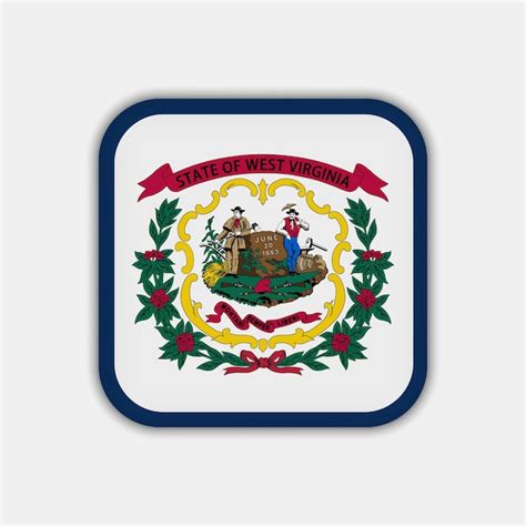 Premium Vector West Virginia State Flag Vector Illustration