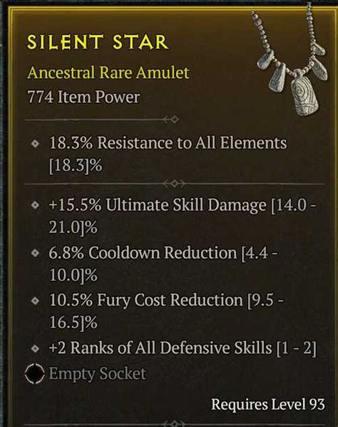 Fury Cost Cooldown 2 Def Amulet Topic D2jsp