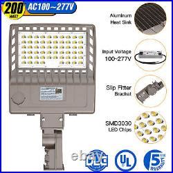 W Led Parking Lot Light Commercial Outdoor Shoebox Street Area Pole