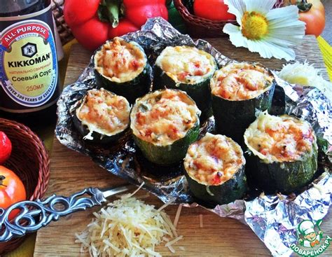 Бочонки из цуккини с творожно-овощным наполнением – кулинарный рецепт