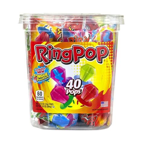 Ring Pop Ring Pop Individually Wrapped Lollipop Candy 40 Bulk Tub In