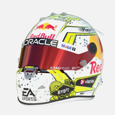 F1 Max Verstappen Helmet Las Vegas 2023 - 3D Model by Cactus3D