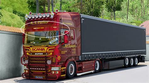 Ets Rjl Scania Painted Sunshield Antenna Cb V Beta Trucks Mods