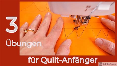 3 Quilt Übungen für Anfänger Quilten lernen an der Nähmaschine YouTube