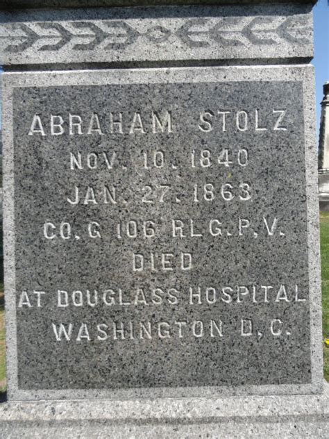 Pvt Abraham Stolz 1840 1863 Homenaje De Find A Grave