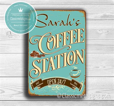 Sign Coffee Station - Classic Metal Signs