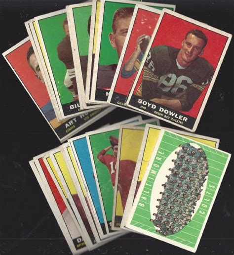 Lot Detail 1961 Topps Football Cards Big Lot Of 30