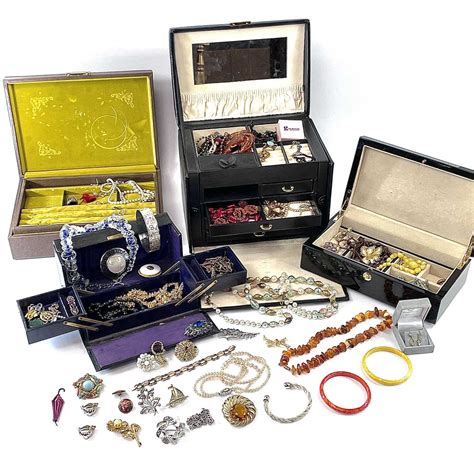 Lot 273 Four Boxes Of Costume Jewellery