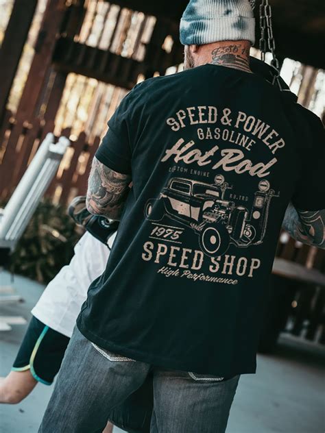 Speed Power Gasoline Hot Rod T Shirts