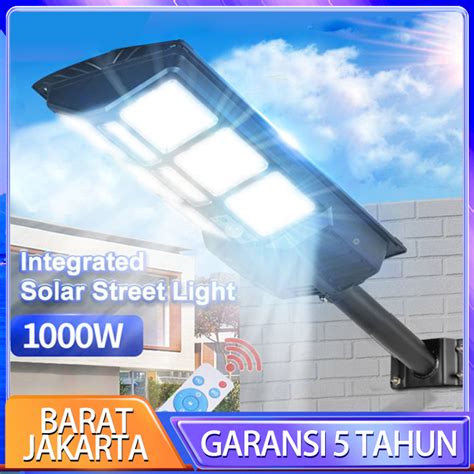 Jual 1000W Lampu Jalan Tenaga Matahari Garansi 5 Tahun Solar Sensor