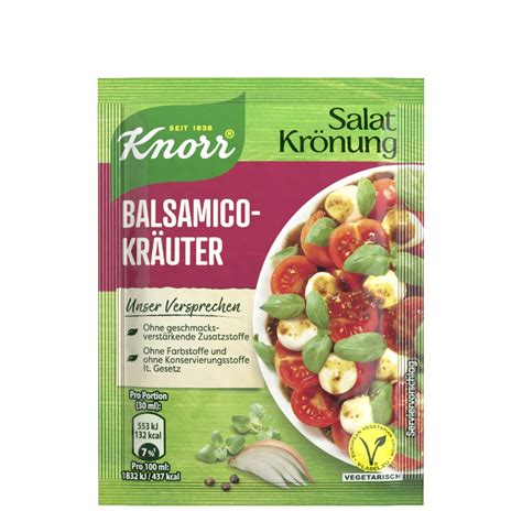 Knorr Salatkrönung Balsamico Kräuter Für Ein Leckeres Salatdressing Mit