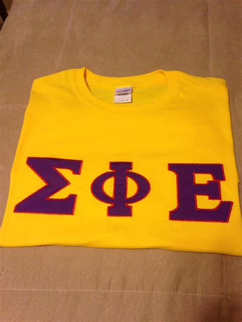 Sigma Phi Epsilon Tee Machine Embroidery Using Applique Greek Alphabet