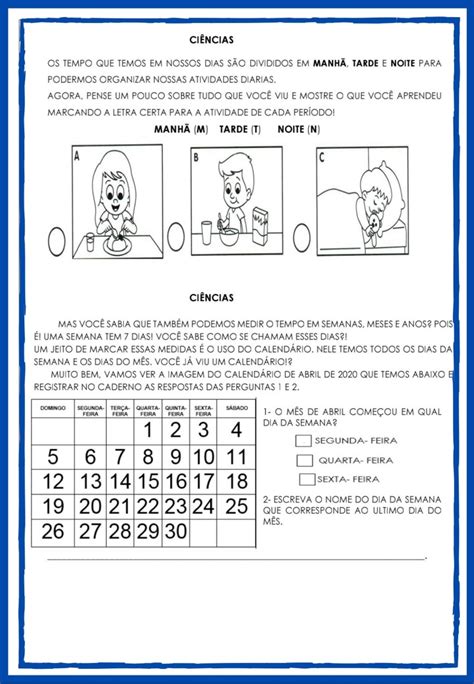 APOSTILA DE ATIVIDADES DE CIÊNCIAS PARA O 1 ANO Atividades para a