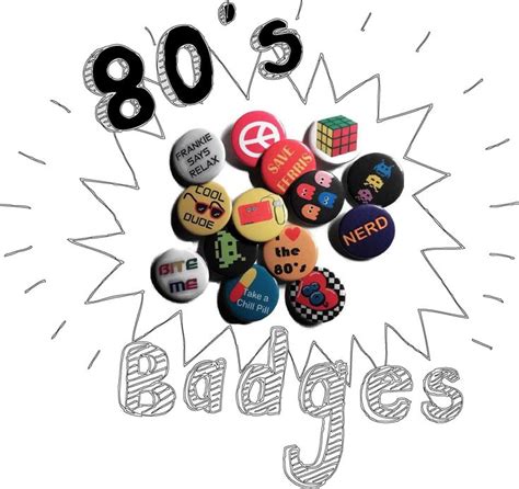 80s Pin Badges Set 14 In Set 1980s Party Favours Retro Etsy Uk Etsy