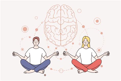 Concepto De Meditación Y Salud Mental Joven Pareja Sonriente Hombre Y