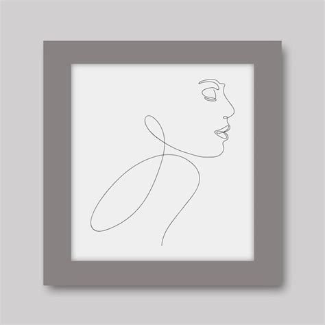 Premium Vector Lady Face Illustration Continuous Line Art Hand Drawing