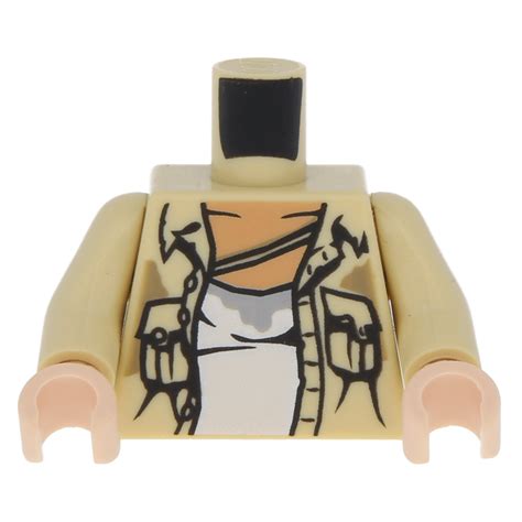 Lego Einzelteil Pb C Tan Torso Open Shirt With Pockets