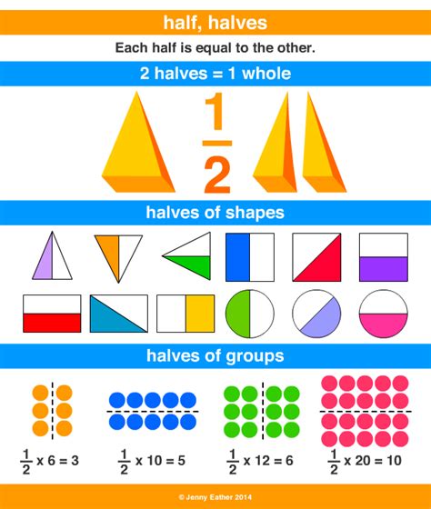 half, halves ~ A Maths Dictionary for Kids Quick Reference by Jenny Eather