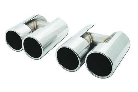 Universal Stainless Steel Exhaust Tips Bmw M Look Dual X D Set