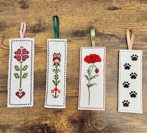 Cross Stitch Bookmarks set of 2 - Etsy