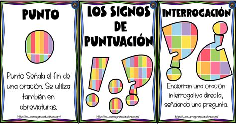 LOG SIGNOS DE PUNTUACIÓN TARJETAS PARA TRABAJAR Imagenes Educativas