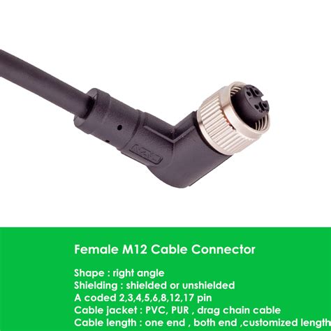 Right Angle M Cable Connector Female Shine Industry