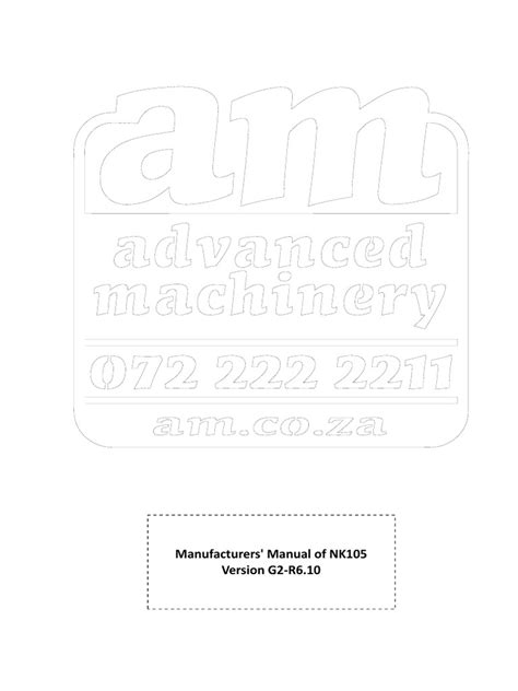 nk105 Manual PDF | PDF | Cartesian Coordinate System | Numerical Control