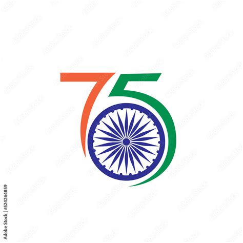 Happy 75th indian independence day logo Stock Vector | Adobe Stock