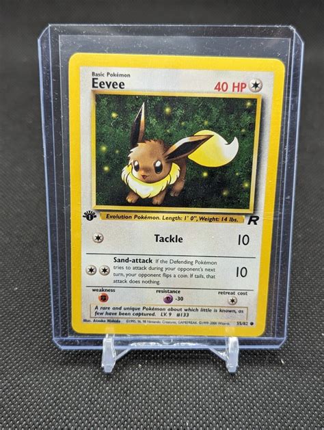 St Edition Eevee Team Rocket Pokemon Card Near Mint Lp