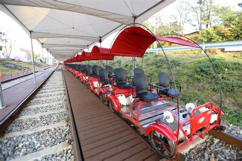 Gangchon Rail Park | Double-tracked Railway | Pedaling | Railroad