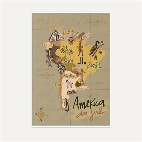 Poster América do Sul Nude de Marília Matoso Colab