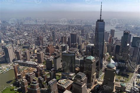 manhattan new york aerial view from helicopter 18755097 Stock Photo at ...