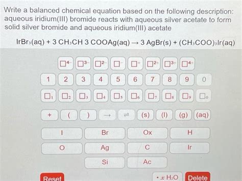 Solved Write A Balanced Chemical Equation Based On The Chegg