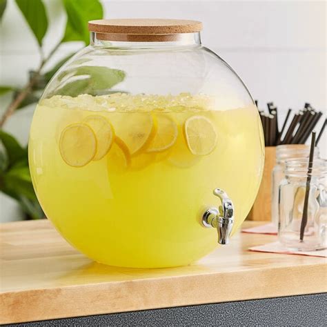 Acopa 5 Gallon Fishbowl Beverage Dispenser With Cork Lid