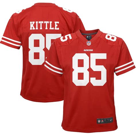 San Francisco 49ers George Kittle Nike Youth Red Game NFL Football Jer – Bleacher Bum Collectibles