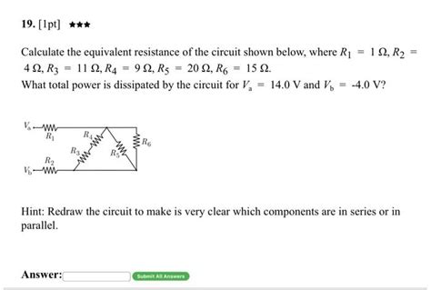 Solved Calculate The Equivalent Resistance Of The Circui