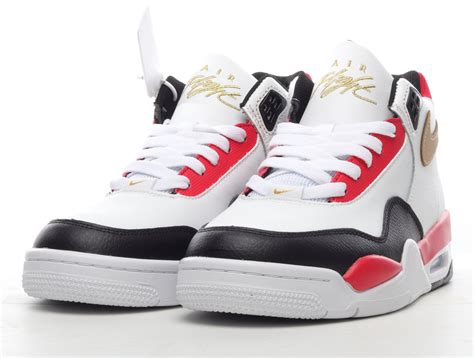 Nike Air Flight Legacy 89 White Black Red Metallic Gold DD8493-169 ...