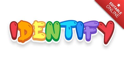 Identify Rainbow Style Text Effect Generator