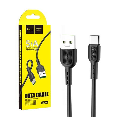 câble de recharge usb c HOCO X33 noir Macleader