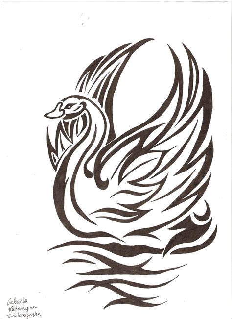 Swan Tattoo Drawing at PaintingValley.com | Explore collection of Swan ...