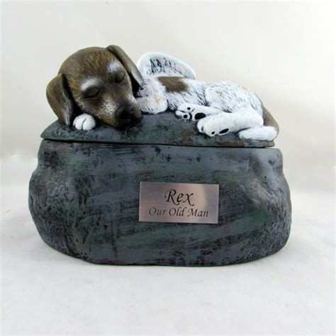 Custom Painted Ceramic Short Haired Dog Urn Spirit Pieces Memorial