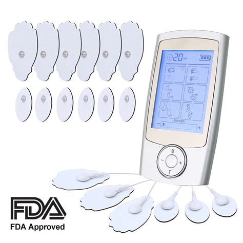 Loverbeby Rechargeable Tens Unit Muscle Stimulator Electronic Pulse Massager With 16 Modes And