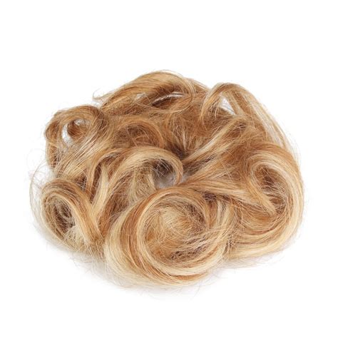 Rosette Hair 100 Human Hair Scrunchie Curly Messy Bun Human Hair Extensions Don