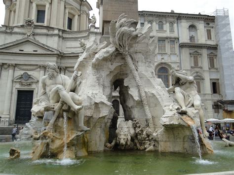 Fountain in the Piazza Navona | Piazza navona, Natural landmarks, Fontana